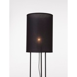 Lampy podłogowe do salonu| Lampa podłogowa z abażurem Leila czarna