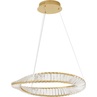 Elegancka Lampa wisząca kryształowa glamour Queen Shape LED 60cm przeźroczysty/złoty do salonu i sypialni