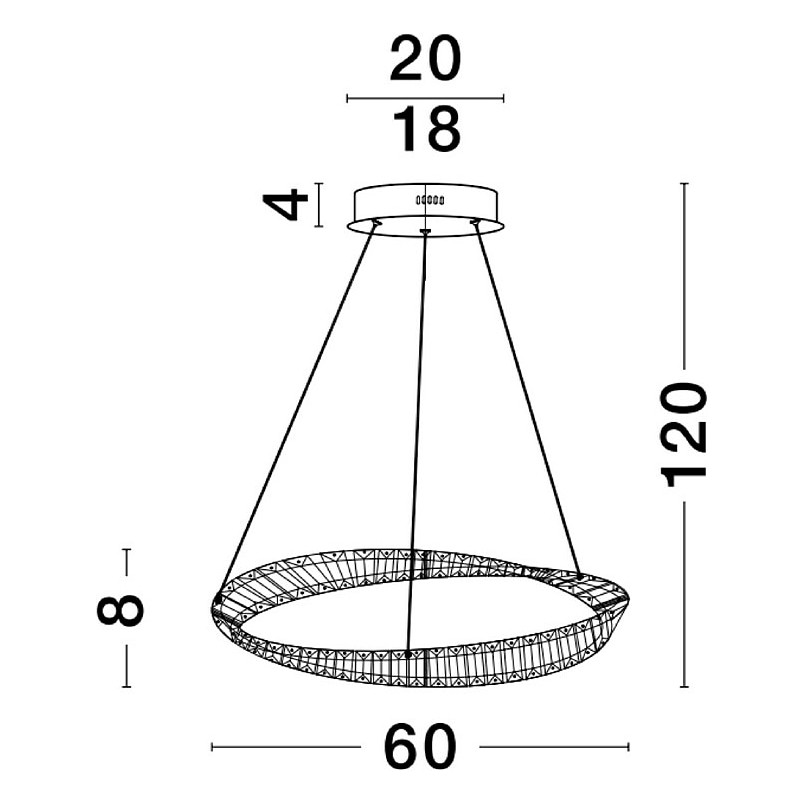 Lampa Wisząca Kryształowa Glamour Queen - Decolab24