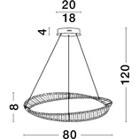 Lampa Kryształowa Glamour Queen Shape LED - 80cm | Decolab24