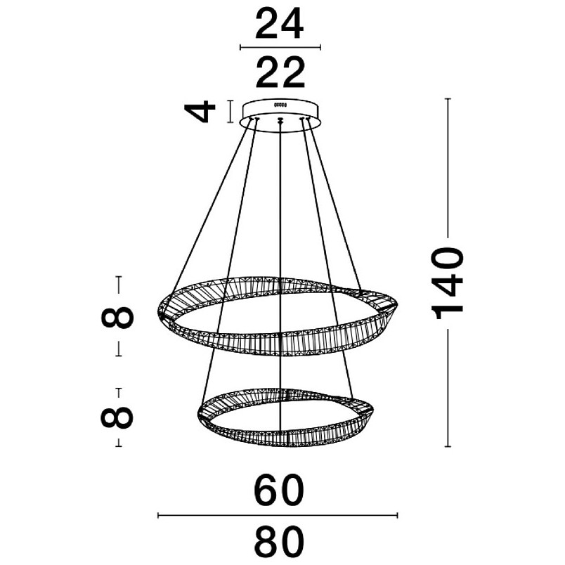 Lampa wisząca kryształowa Queen - Elegancki design | Decolab24