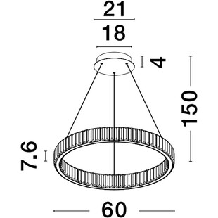 Lampa Wisząca Kryształowa Queen LED | Decolab24