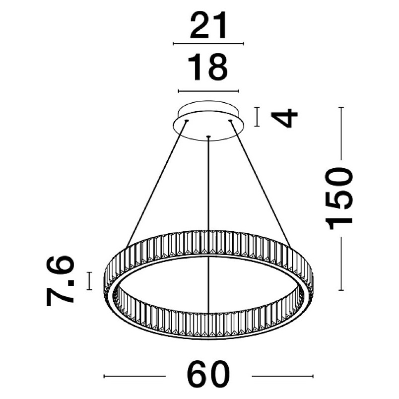 Lampa Wisząca Kryształowa Queen LED | Decolab24