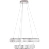 Elegancka Lampa wisząca kryształowa glamour Queen LED II 60cm przeźroczysty/chrom do salonu i sypialni