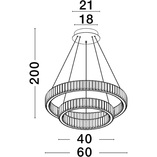 Lampa Kryształowa Glamour Queen LED - 60cm | Decolab24