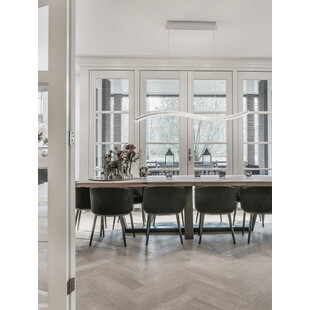 Lampa wisząca kryształowa glamour Queen LED 100cm przeźroczysty / chrom