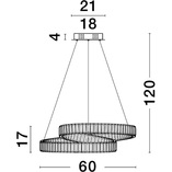 Lampa Kryształowa Fiore LED II 60cm - Glamour i Elegancja