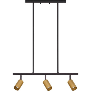 Lampa sufitowa z reflektorkami Ango III 72cm czarno-złota