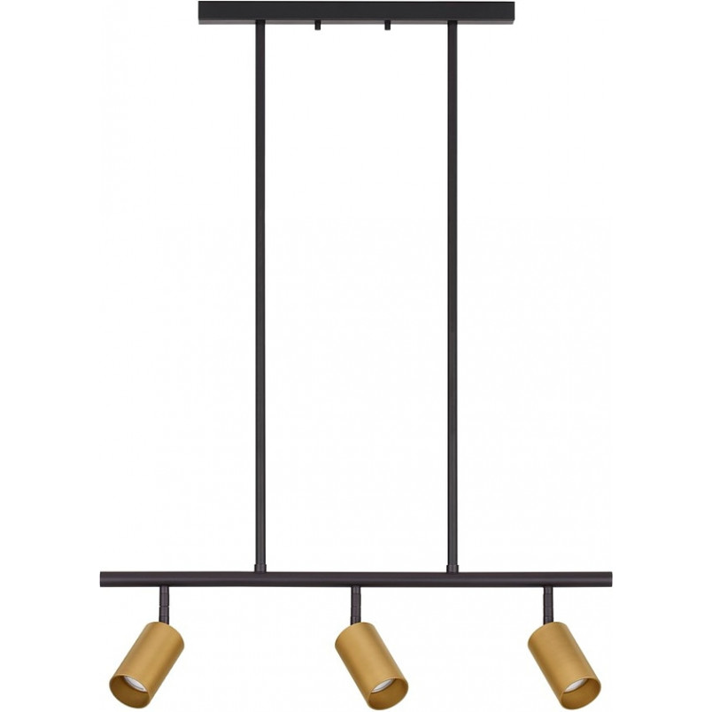 Lampa sufitowa Ango III | Czarno-złota, 72cm | Decolab24