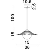 Stylowa Lampa wisząca szklana kula Barret 36 cm biała do salonu sypialni i kuchni