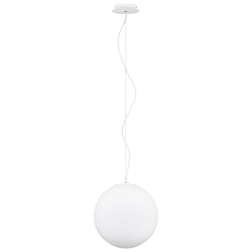 Lampa Wisząca Szklana Kula Minge 30cm Biała | Decolab24