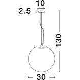 Lampa Wisząca Szklana Kula Minge 30cm Biała | Decolab24