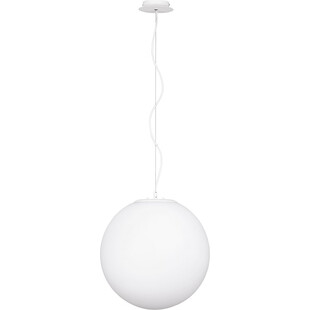 Lampa wisząca szklana kula Minge 40cm biała