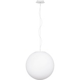 Elegancka Lampa wisząca szklana kula Minge 40cm biała do salonu, sypialni i kuchni
