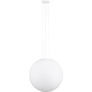 Lampa wisząca szklana kula Minge 50cm biała