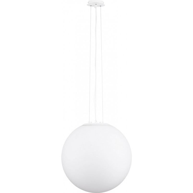Lampa Wisząca Szklana Kula Minge 50cm Biała | Decolab24