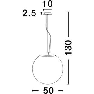 Lampa Wisząca Szklana Kula Minge 50cm Biała | Decolab24
