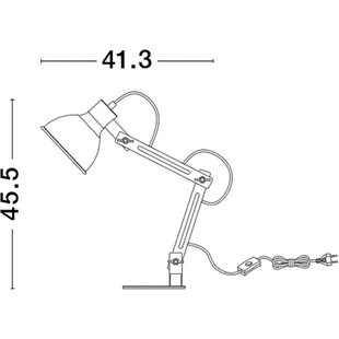 Lampa biurkowa drewniana Form biały / drewno