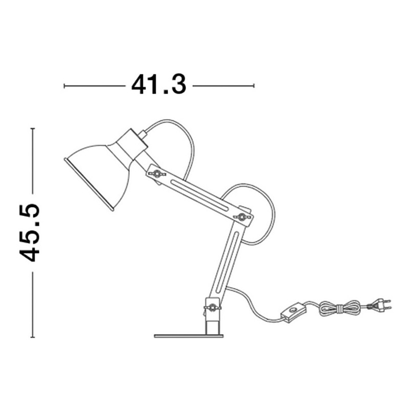 Lampa biurkowa drewniana Form biały / drewno