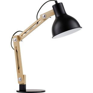 Lampa biurkowa drewniana Form czarny / drewno