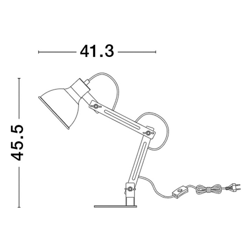 Lampa biurkowa drewniana Form czarny | Decolab24