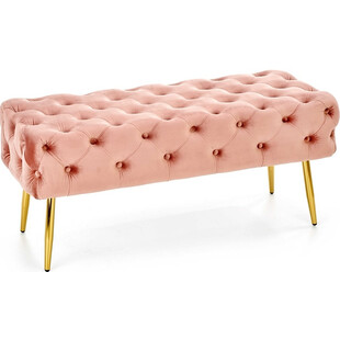 Ławka welurowa różowa Athena Halmar | Elegancki design