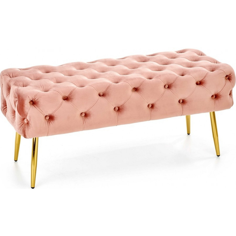 Ławka welurowa różowa Athena Halmar | Elegancki design