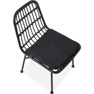 Krzesło rattanowe boho K401 czarny Halmar - Stylowy design