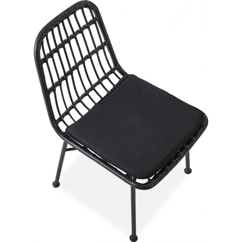 Krzesło rattanowe boho K401 czarny Halmar - Stylowy design