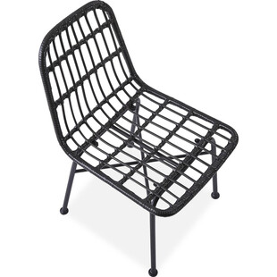 Krzesło rattanowe boho K401 czarny Halmar - Stylowy design