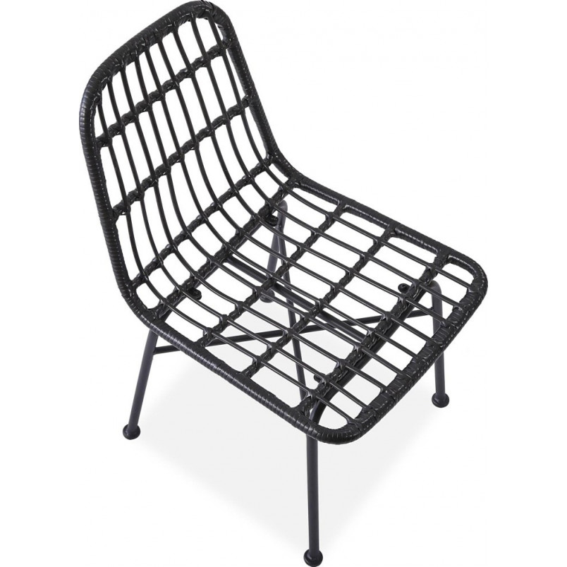 Krzesło rattanowe boho K401 czarny Halmar - Stylowy design