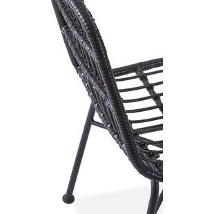 Krzesło rattanowe boho K401 czarny Halmar - Stylowy design