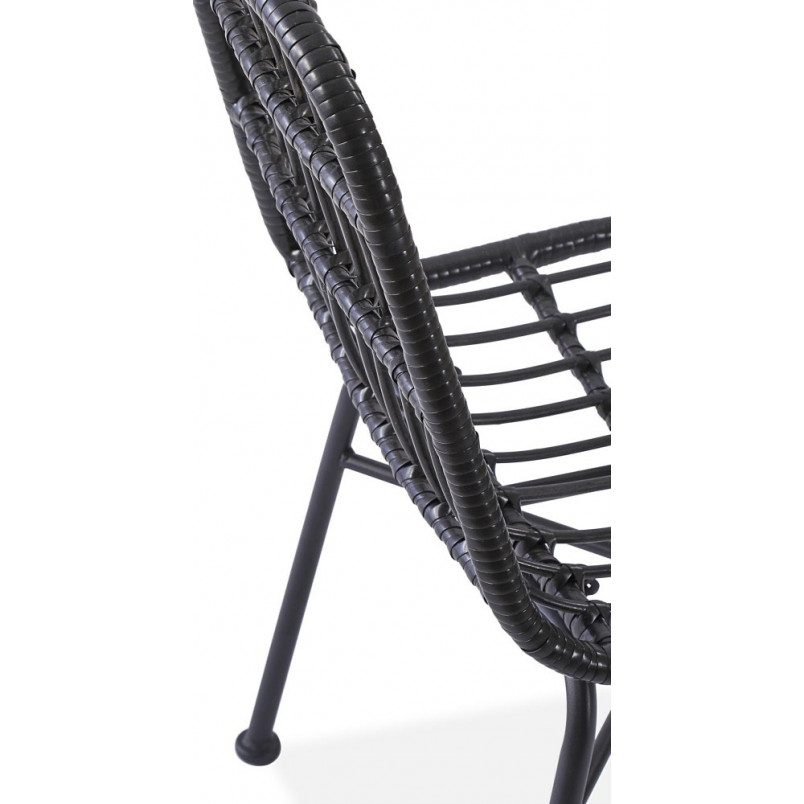 Krzesło rattanowe boho K401 czarny Halmar - Stylowy design