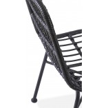 Krzesło rattanowe boho K401 czarny Halmar - Stylowy design