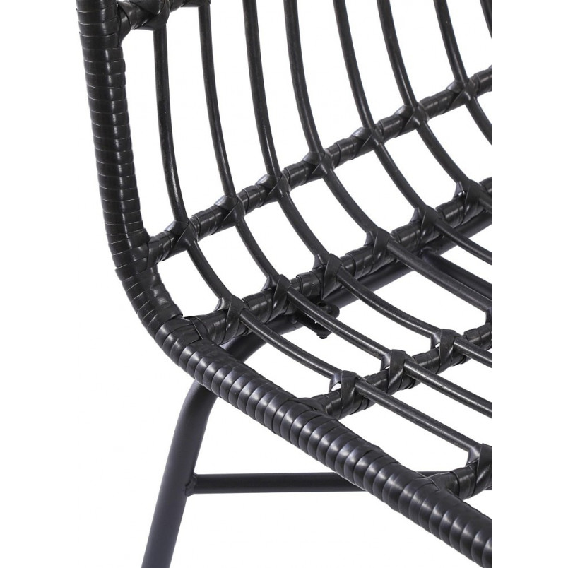 Krzesło rattanowe boho K401 czarny Halmar - Stylowy design