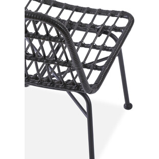 Krzesło rattanowe boho K401 czarny Halmar - Stylowy design