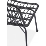 Krzesło rattanowe boho K401 czarny Halmar - Stylowy design
