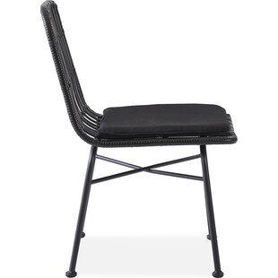 Krzesło rattanowe boho K401 czarny Halmar - Stylowy design