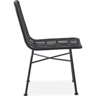 Krzesło rattanowe boho K401 czarny Halmar - Stylowy design