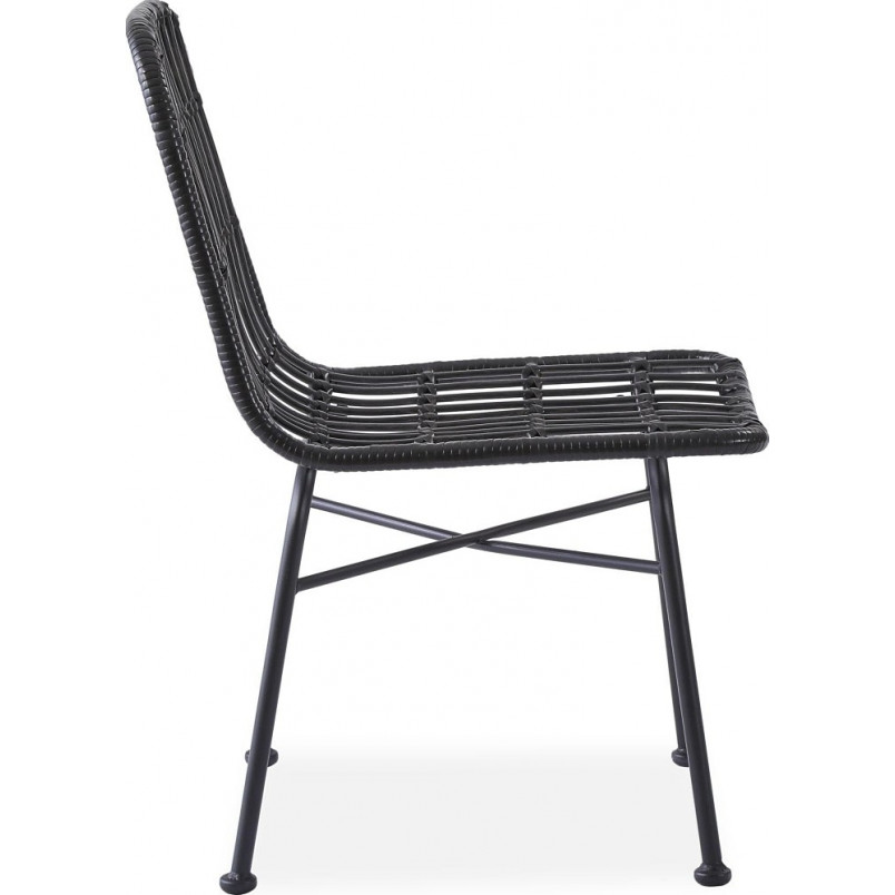 Krzesło rattanowe boho K401 czarny Halmar - Stylowy design