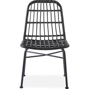 Krzesło rattanowe boho K401 czarny Halmar - Stylowy design