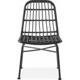 Krzesło rattanowe boho K401 czarny Halmar - Stylowy design