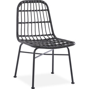 Krzesło rattanowe boho K401 czarny Halmar - Stylowy design