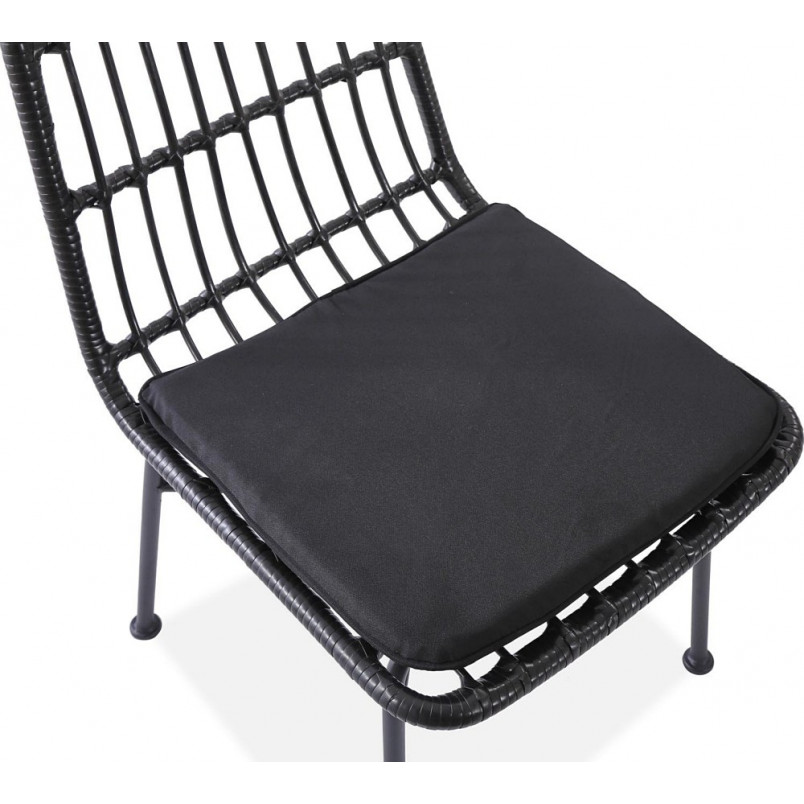 Krzesło rattanowe boho K401 czarny Halmar - Stylowy design