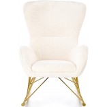Fotel bujany glamour Halmar Liberto | Kremowy, złoty