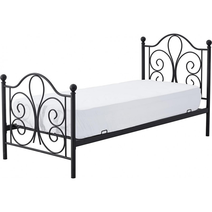 Łóżko metalowe 140x200 czarne Halmar - Stylowy sen
