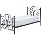 Łóżko metalowe 140x200 czarne Halmar - Stylowy sen