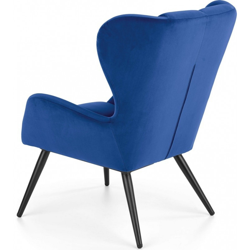 Fotel welurowy Tyrion granatowy Halmar | Komfort i elegancja