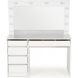 Toaletka z szufladami i lustrem Hollywood XL biała Halmar | 120x55cm