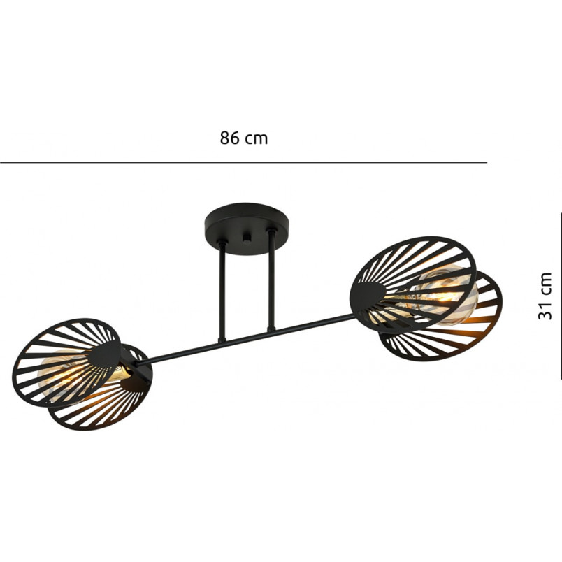 Lampa sufitowa Talia | Emibig | Czarna, ażurowa | Kup online